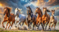 Preview: Diamond Painting Galoppierende Pferde